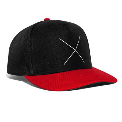 Snapback Cap The X - Schwarz/Rot