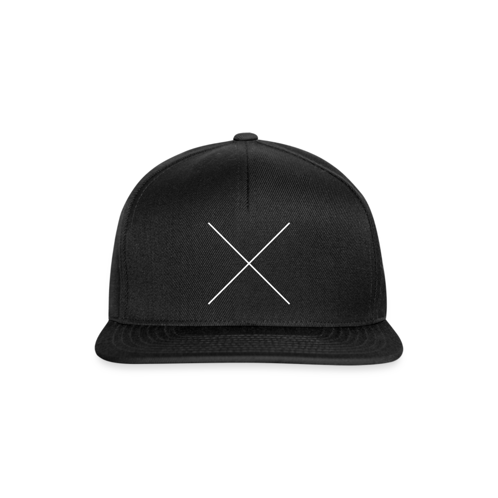 Snapback Cap The X - Schwarz/Schwarz