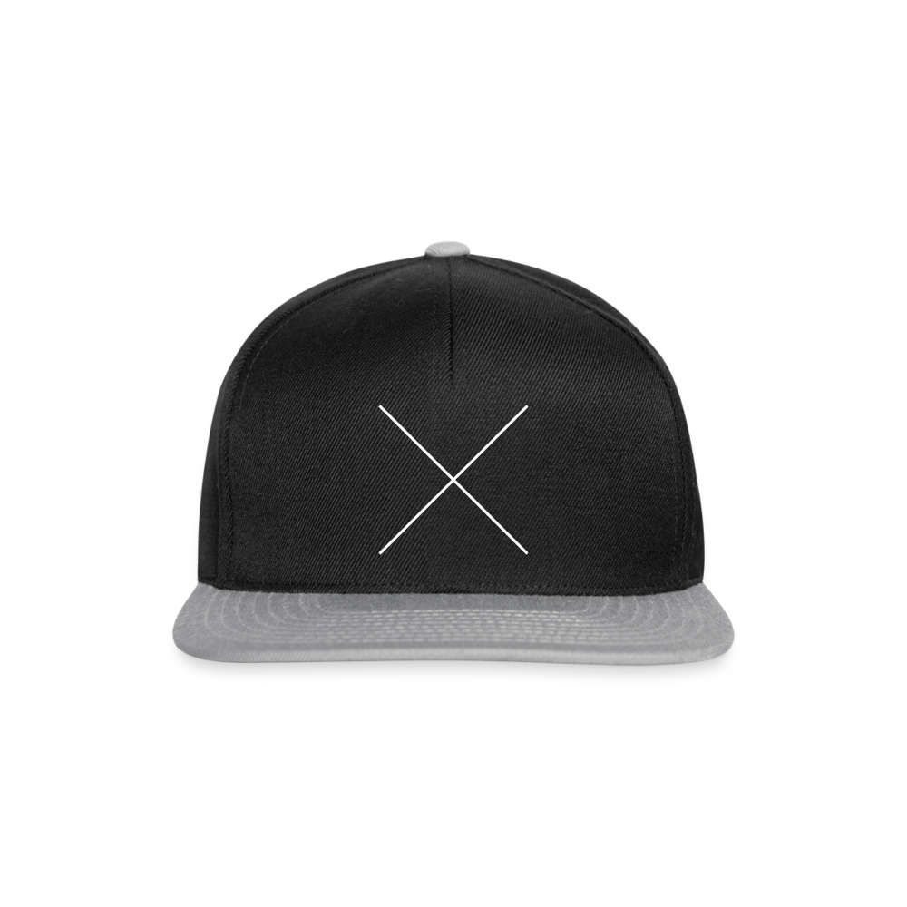 Snapback Cap The X - Schwarz/Grau