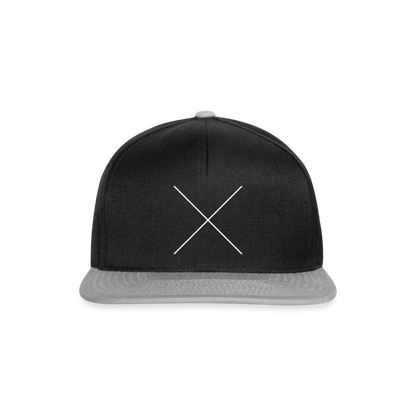 Snapback Cap The X - Schwarz/Grau