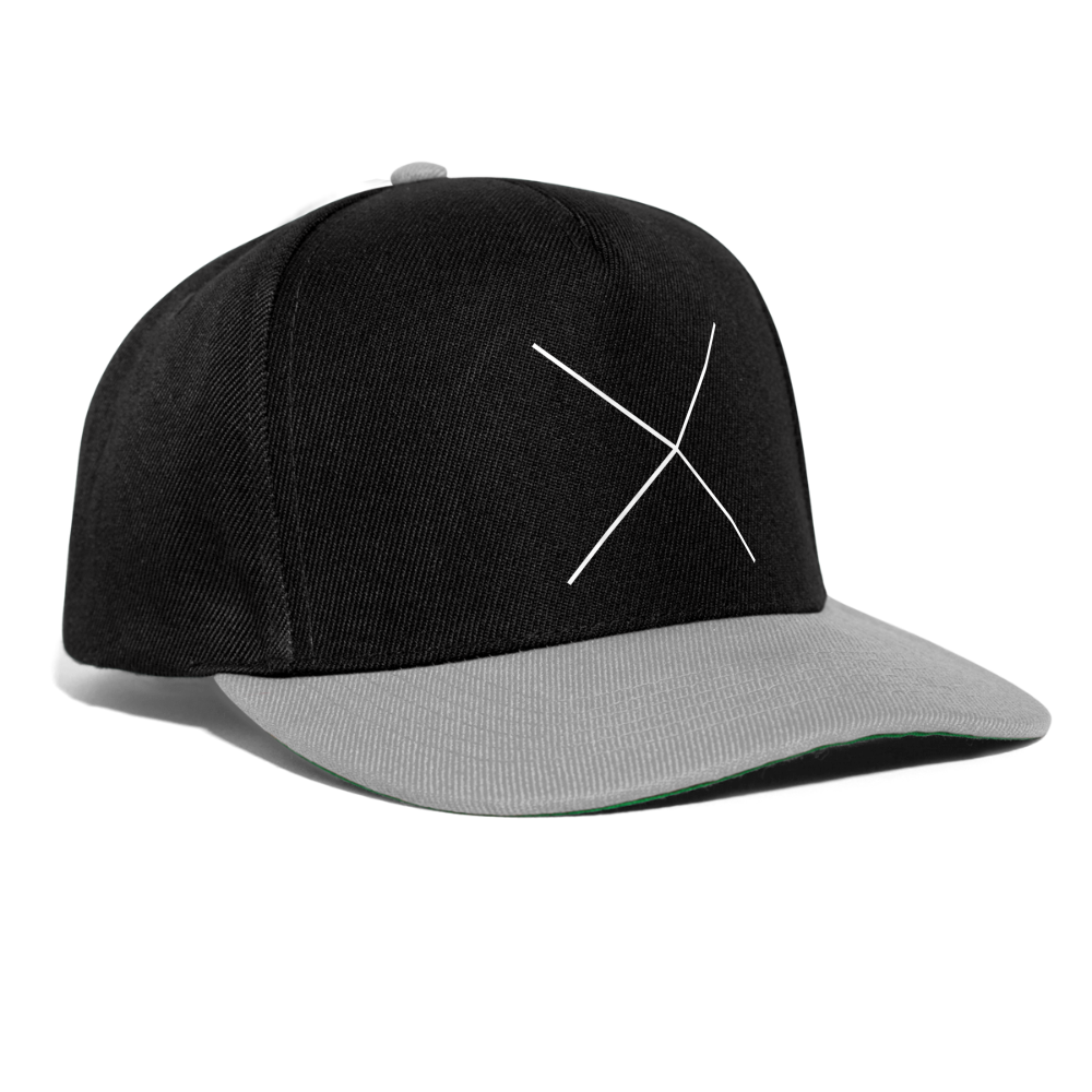 Snapback Cap The X - Schwarz/Grau