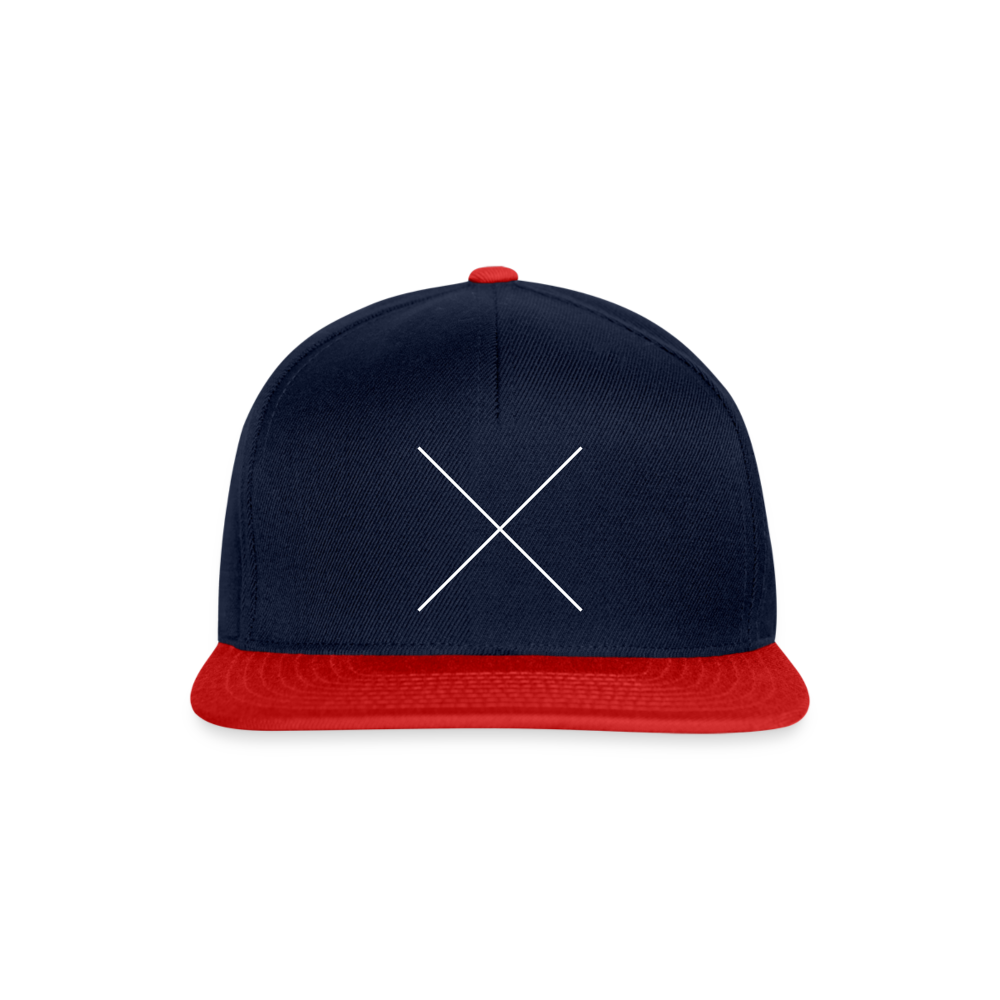 Snapback Cap The X - Navy/Rot