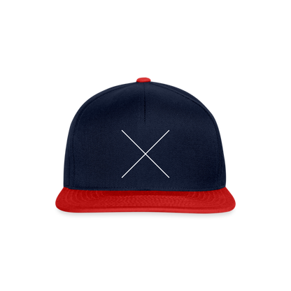 Snapback Cap The X - Navy/Rot