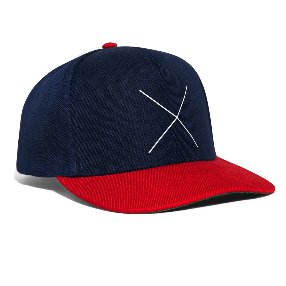 Snapback Cap The X - Navy/Rot