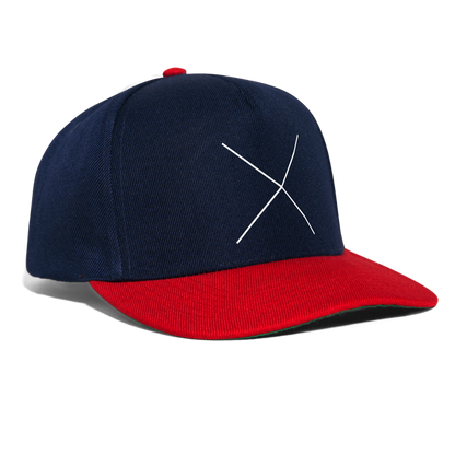 Snapback Cap The X - Navy/Rot