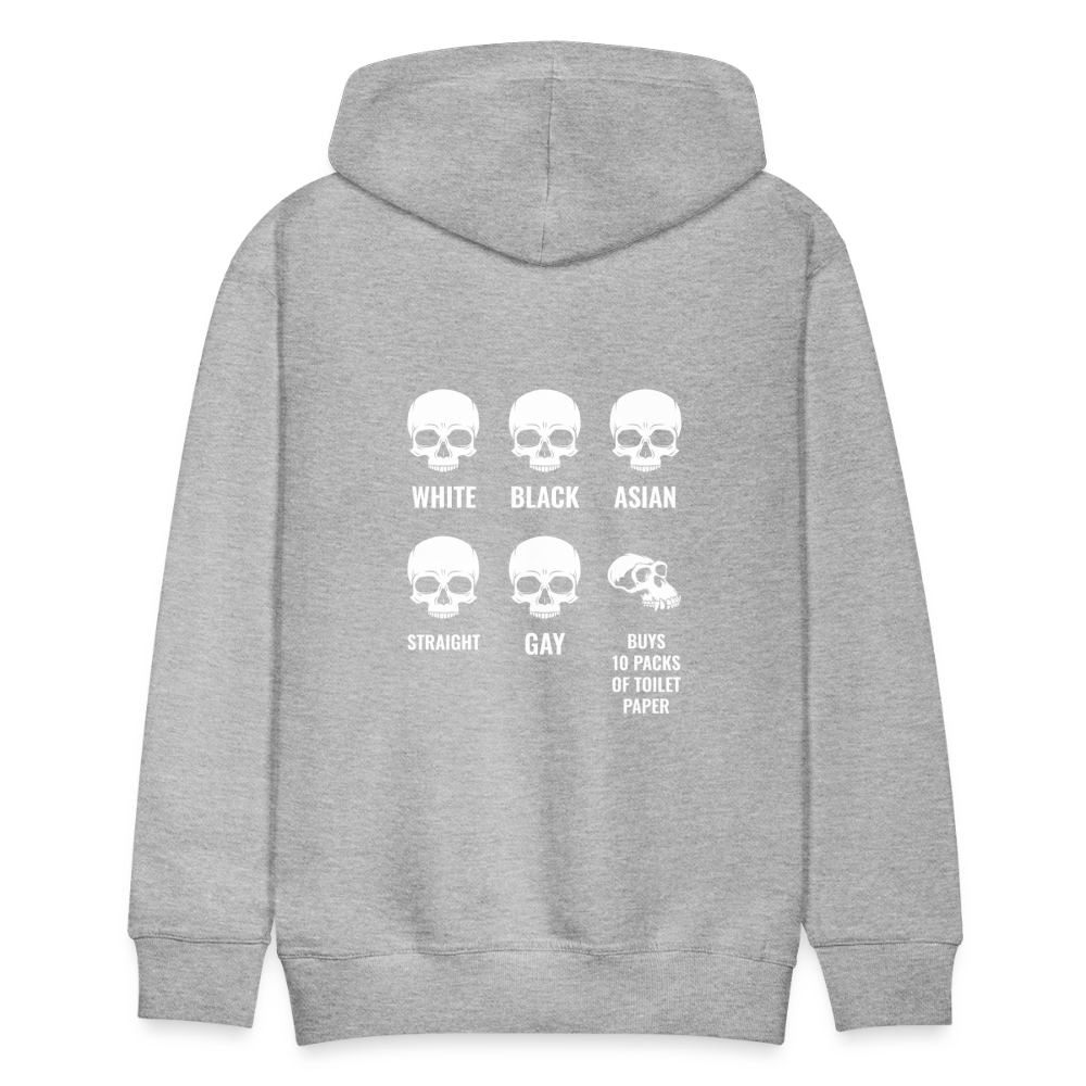 Premium Hoody buy toilett paper - Grau meliert