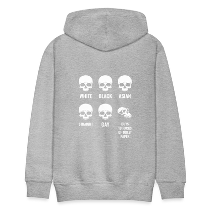 Premium Hoody buy toilett paper - Grau meliert