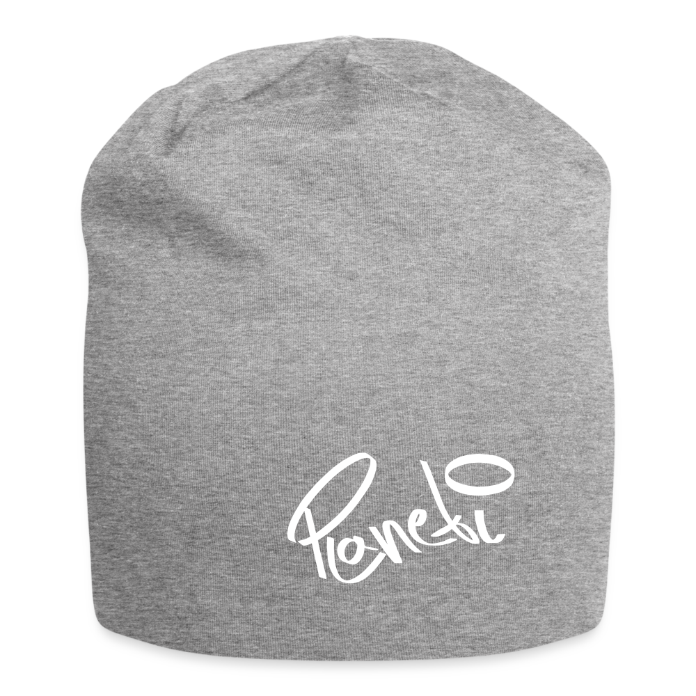 Jersey-Beanie - Grau meliert