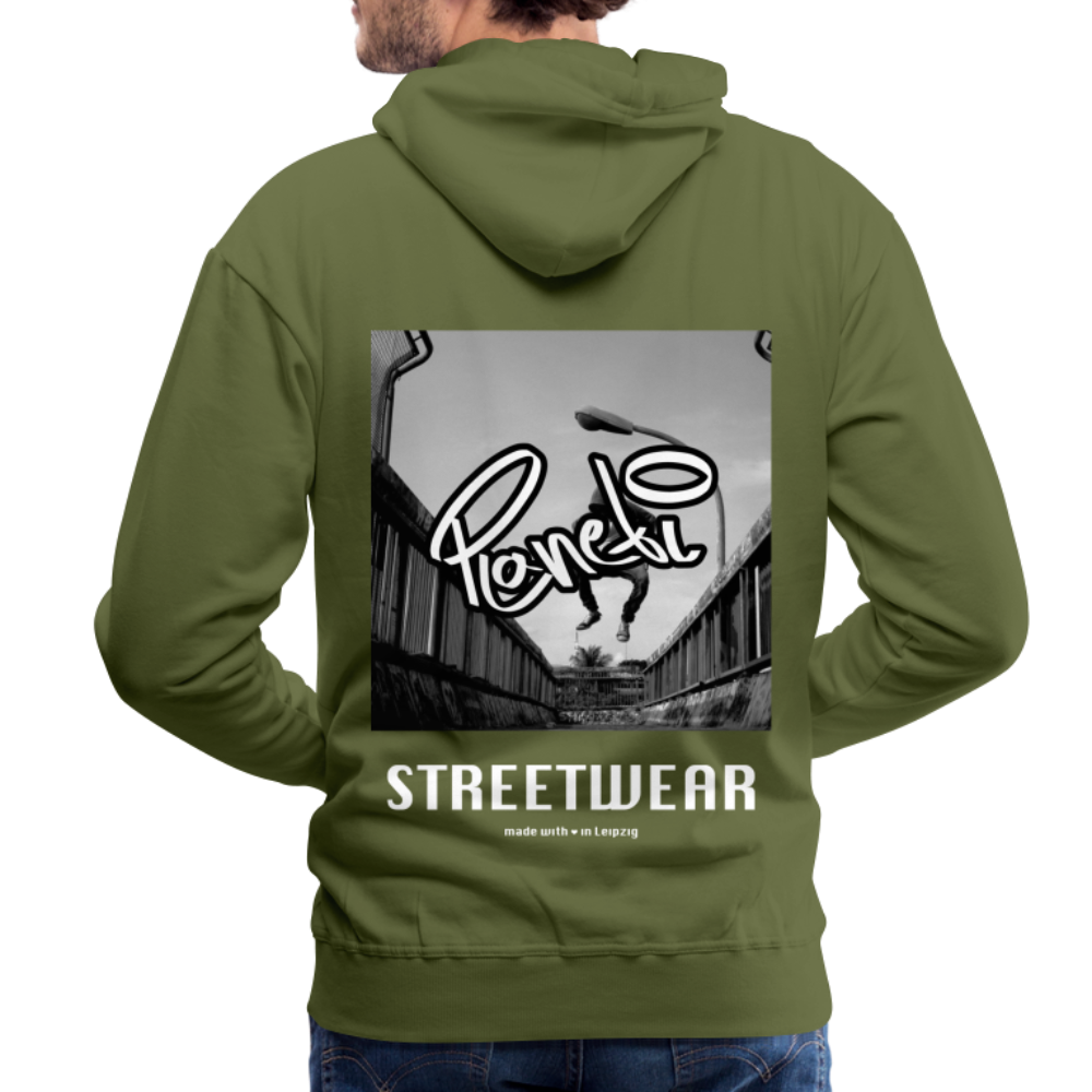 Men - Premium Hoodie Planeti one - Olivgrün