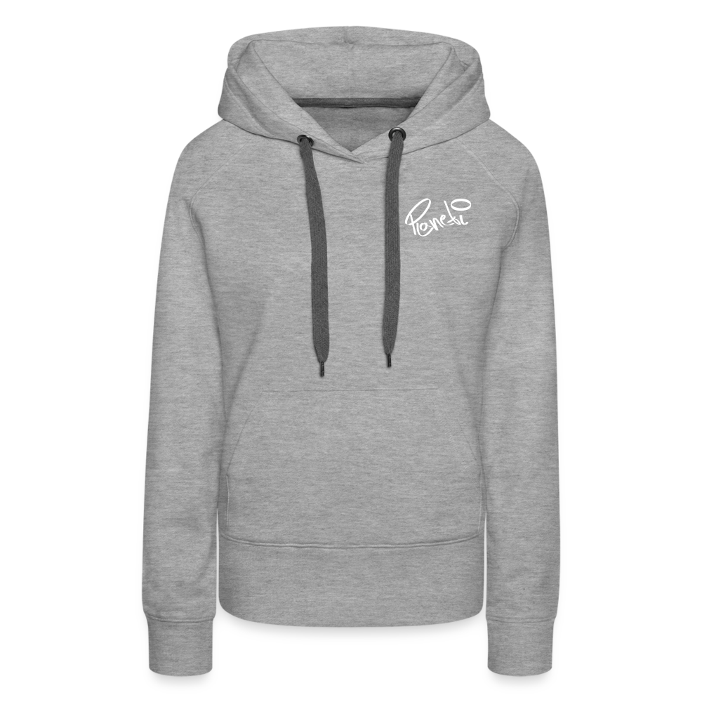 Woman - Premium Hoodie Planeti one - Grau meliert