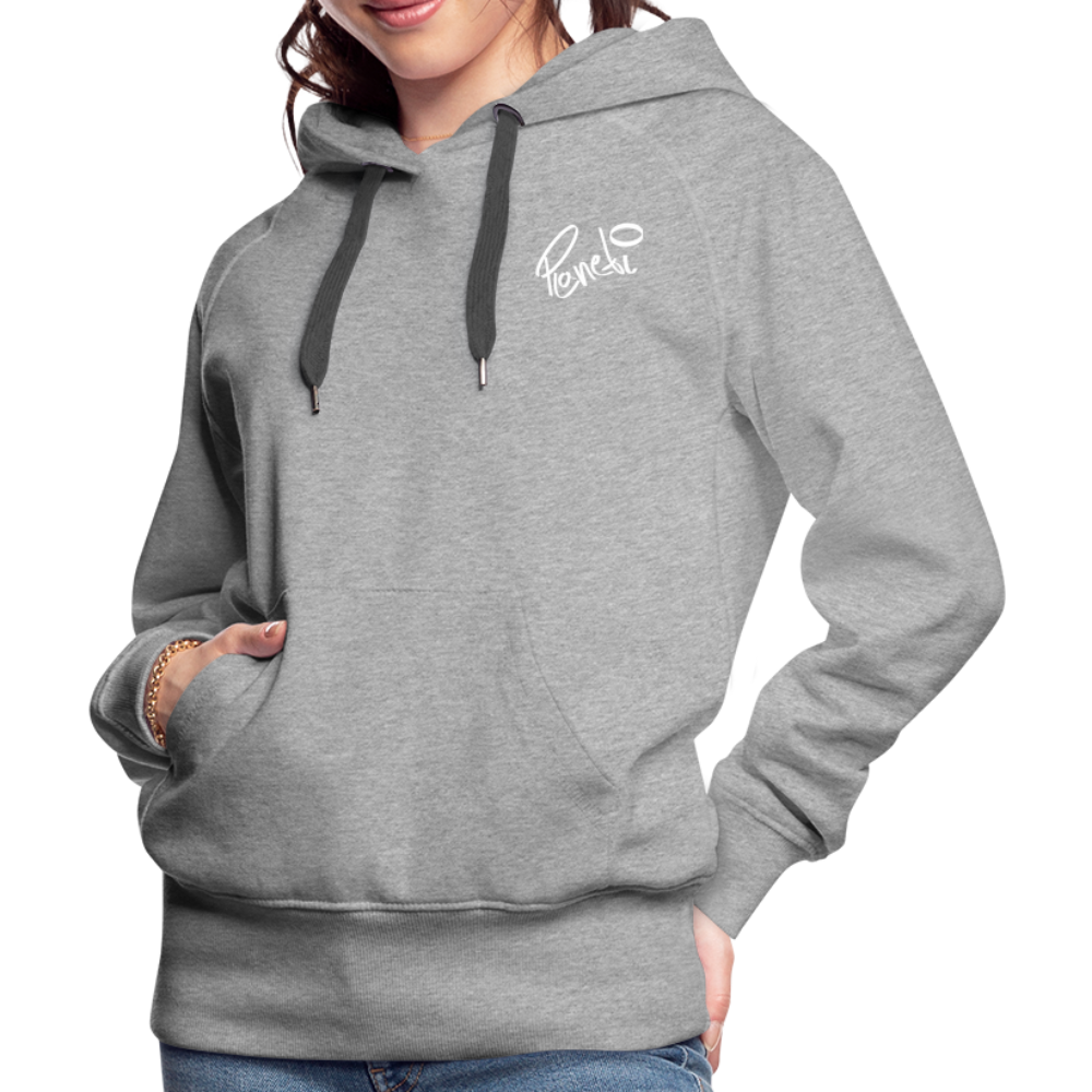 Woman - Premium Hoodie Planeti one - Grau meliert