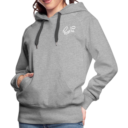 Woman - Premium Hoodie Planeti one - Grau meliert