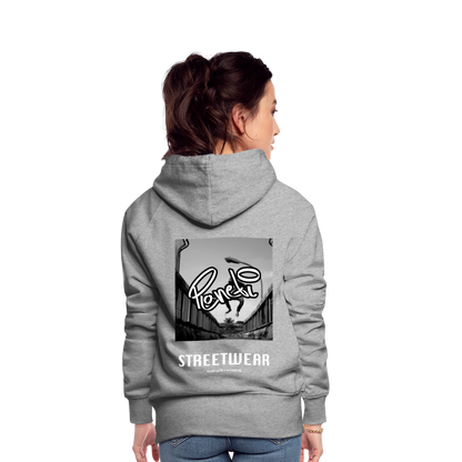 Woman - Premium Hoodie Planeti one - Grau meliert