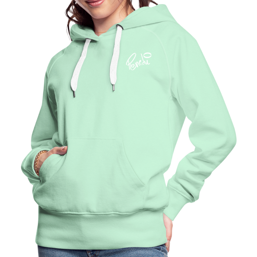 Woman - Premium Hoodie Planeti one - helles Mintgrün