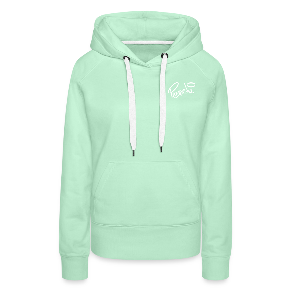 Woman - Premium Hoodie Planeti one - helles Mintgrün