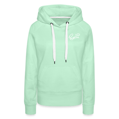 Woman - Premium Hoodie Planeti one - helles Mintgrün