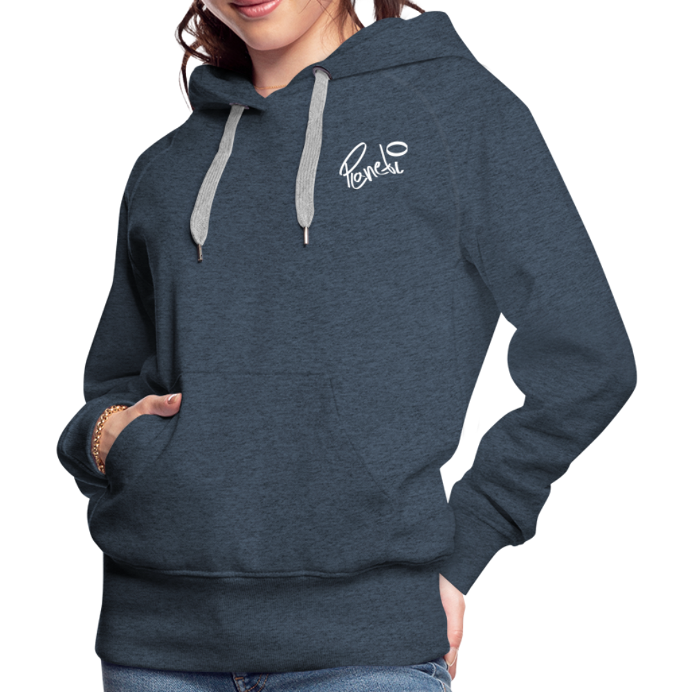 Woman - Premium Hoodie Planeti one - Jeansblau