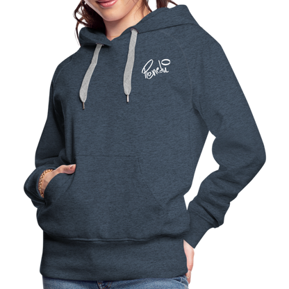 Woman - Premium Hoodie Planeti one - Jeansblau