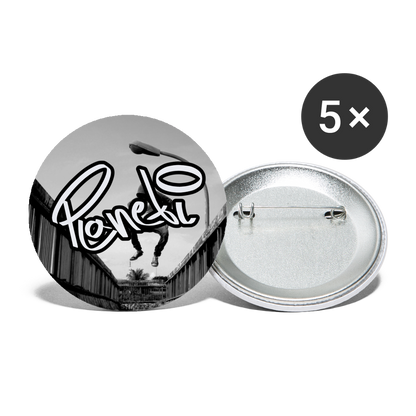 Buttons groß 56 mm (5er Pack) - weiß